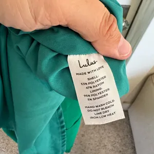 Lulus green tie back midi dress size large. thumbnail 9