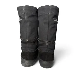 STEGER MUKLUKS Sz 8 Black Moosehide Leather OJIBWA Winter Boots Made In USA thumbnail 7