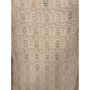 American Eagle Lace Knit Sweater Tan Long Sleeve Boat Neck‎ Women's M NWT thumbnail 10