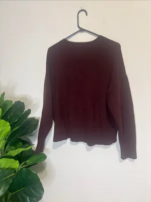 Sincerely Jules Everyday Crewneck Sweater in Dark purple Large thumbnail 5