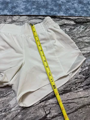 lululemon athletica Cream Athletic Shorts with Elastic Waistband size 6 thumbnail 4