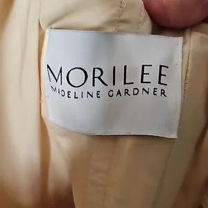 NWOT Morilee by Madeline Gardner gold corset lace up back pleated dress sz 00 thumbnail 8