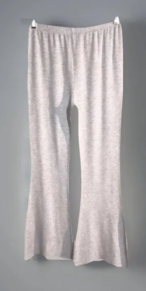 Forever 21 Raw cut flare fleece lined sweatpants Lounge Pant Light Gray M thumbnail 1