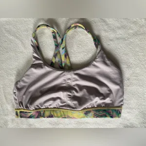 Lululemon Discontinued sport bra Floral Abstract - Yellow & Green thumbnail 5