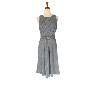 Anne Klein Belted Monochrome Houndstooth Sheath Dress thumbnail 11