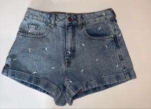 Playboy denim high waist shorts thumbnail 2