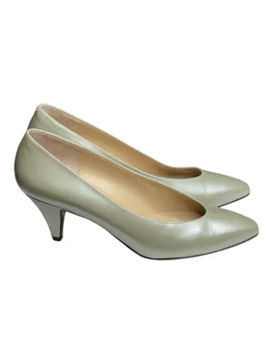Vintage: Amalfi ❤︎︎ Monica Kitten Heel Pumps ❤︎︎ Pastel Mint Pearl Leather ❤︎︎ 7 thumbnail 3