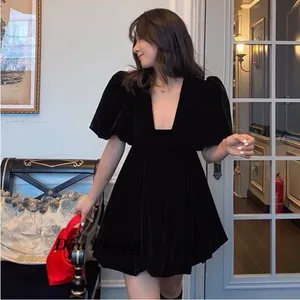 Par Violet National Anthem Velvet Babydoll Dress Mini Black‎ Small NWT thumbnail 12