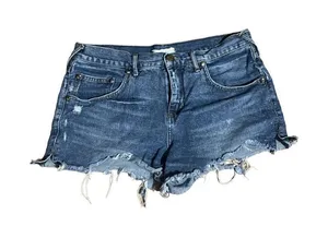 Free people Denim Cut off Distressed‎ jean shorts sz 29 thumbnail 1