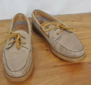Ladies' Sperry Top Sider Brown Leather Boat Shoes Size 7.5M thumbnail 1