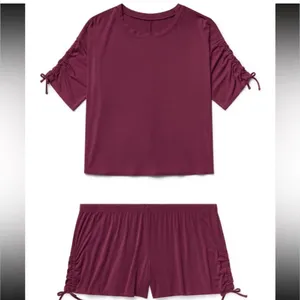 Adore me Laura Dark red knit top and short set SZ 2X thumbnail 7