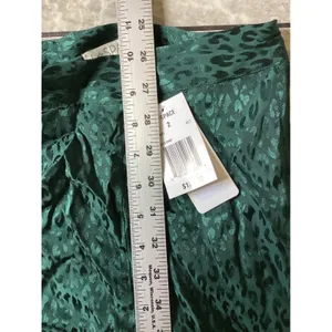L*Space Harlow Pant Green Leopard Jacquard Wide Leg Viscose Trousers Size 2 NEW thumbnail 6