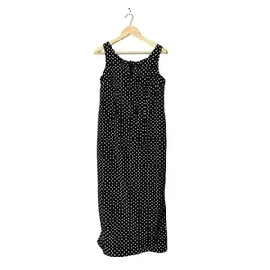 vintage Kmart‎ maxi dress Kathie Lee 90s sleeveless polka dot Medium thumbnail 2