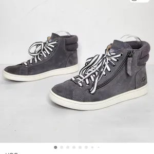 UGG Women's Olive Trainer high-top sneakers in charcoal grey suede sz 7.5 thumbnail 6