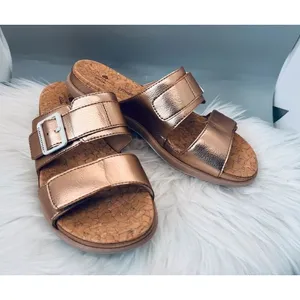 Clarks Cloudsteppers Step June Tide Sandals Rose Gold Cork Women’s 6.5M EU 37 thumbnail 2
