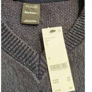 iets frans... Urban Outfitters Fluffy Knit Vest Navy Blue Unisex L NWOT thumbnail 3