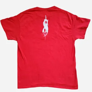 Slipknot official bad red tee with white logo - size women's large thumbnail 5