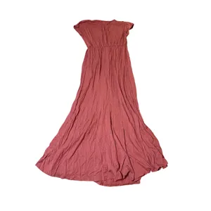 NWT Lulus Rusty Rose Pink V-Neck Jersey Knit Maxi Dress Size Medium Stretch thumbnail 7