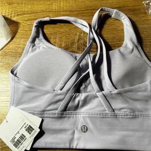 lululemon Light Purple Sports Bra Energy Longline Medium Support, B–D Cups thumbnail 4