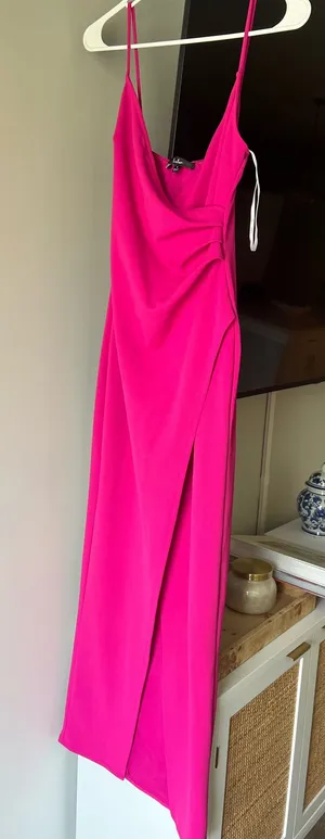 Lulus Dress Maxi Hot Pink thumbnail 1