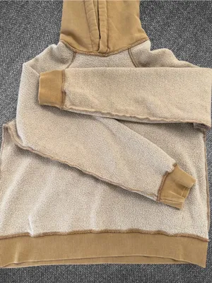 Zara Women’s Size Small Camel Brown Washed Pullover Hoodie Sweatshirt thumbnail 10