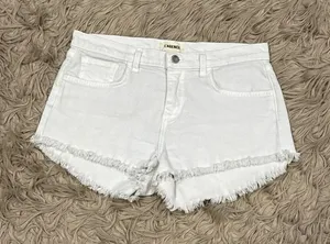 L’agence white denim shorts size 27 thumbnail 1