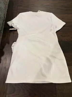 New With Tags Anthropologie Daily Practice White Knot Waist Dress Sz S thumbnail 7