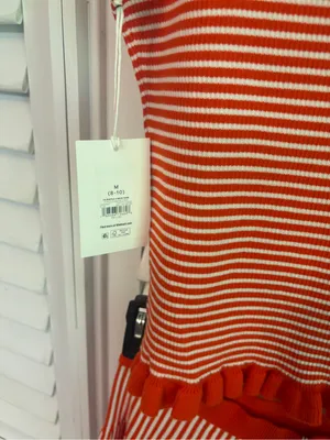 Free Assembly Orange And White Tank And Skirt Set Size Medium thumbnail 4