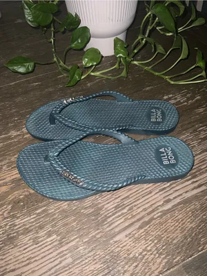 Billabong Women's Teal Braided Strap Thong Sandals Flip Flops 7 thumbnail 5