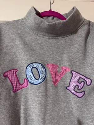 JoyLab LOVE mock neck sweatshirt thumbnail 2