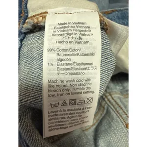 Madewell The Perfect Vintage Blue High Rise Distressed Straight Denim Jeans 32 thumbnail 5