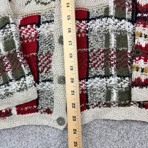 Robert Scott Women M Hand Knit Floral Fair Isle Cardigan Folk Art Cottagecore thumbnail 4
