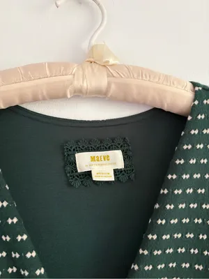 Anthropologie Maeve Malta Faux Wrap Belted Long Sleeve Mini Dress Size Medium thumbnail 3