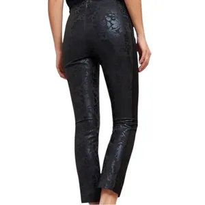 Anthropologie The Essential Skinny Pants Black Jacquard Paisley Foil Print 0 thumbnail 2