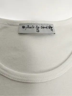 Feels So Good Cornflower Print Top Size S White thumbnail 3