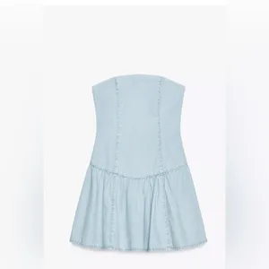 Zara TRF DENIM‎ BANDEAU DRESS thumbnail 4
