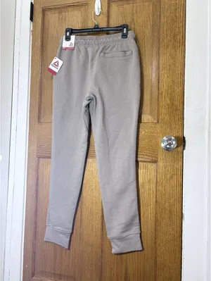 Reebok Men’s S Gray Fleece Jogger Sweatpants Elastic Waist Tapered Leg NWT thumbnail 2