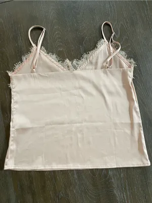 Petal & Pup Soft Blush Satin Lace Cami thumbnail 3