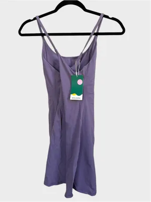 Size S Halara Plush Backless Active Dress Tulip Purple thumbnail 2