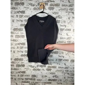 Loft | women knitted blue sweater vest thumbnail 8