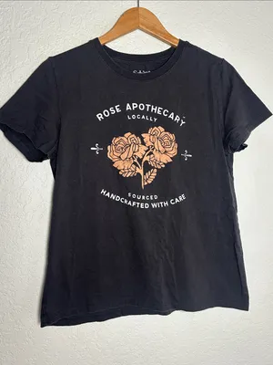 Rose Apothecary Graphic Tee Schitts Creek Charcoal Grey Dan Levy T-Shirt thumbnail 1