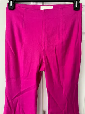 Linen Blend Flare Pants, Size 6 thumbnail 10
