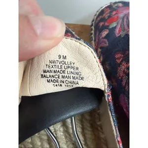 Nine West Volley Espadrille Mule Blue Red Silver Textile 9 thumbnail 5