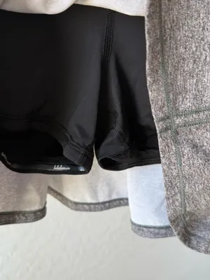 Lululemon Pace Rival Skirt Skort Grey Black thumbnail 8