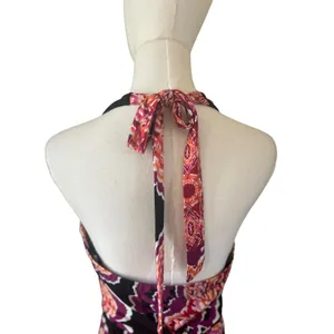 BISOU BISOU Baby Doll Boho Artsy Y2K Maxi Dress Crochet Halter 8 Michele Bonbot thumbnail 7