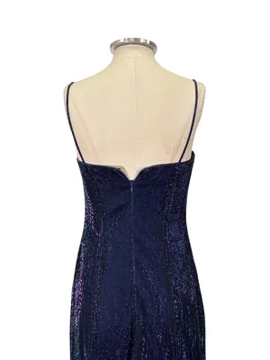 Vintage Night Way y2k Fairy Whimsi Sleeveless Column Maxi Dress Size 4 thumbnail 7
