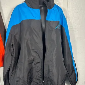 NFL Carolina Panthers Blue and Black Full Zip Windbreaker Size XL NWOT thumbnail 4