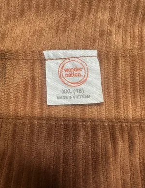 Wonder Nation Girls Ribbed Corduroy Overall Dress S XXL Brown Pockets Soft thumbnail 6