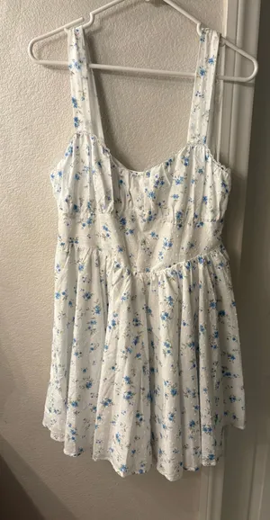 Altar'd State Dress Mini Floral Blue thumbnail 1