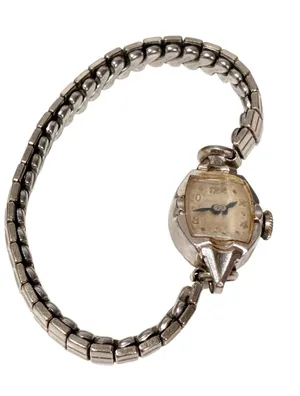1958 10KT Rolled Gold Plate Bulova Women's Wrist Watch Stretch NEEDS BATTERY thumbnail 1
